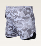 Men's 2-in-1 Camo Training Short - Arctic Camo