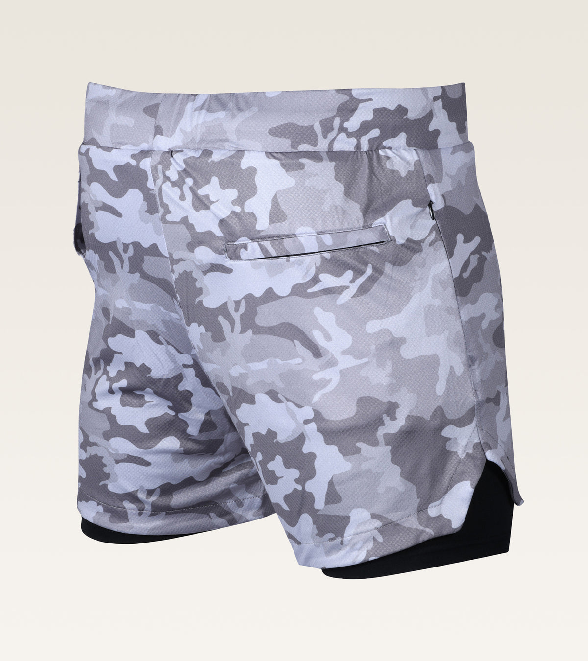 Men's 2-in-1 Camo Training Short - Arctic Camo