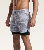 Men's 2-in-1 Camo Training Short - Arctic Camo