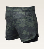 Men's 2-in-1 Camo Training Short - Olive Camo