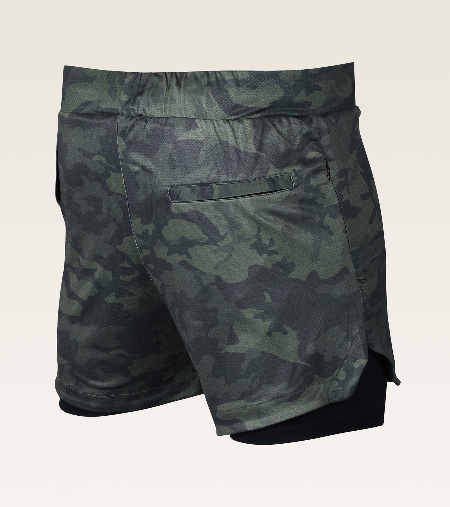 Men's 2-in-1 Camo Training Short - Olive Camo