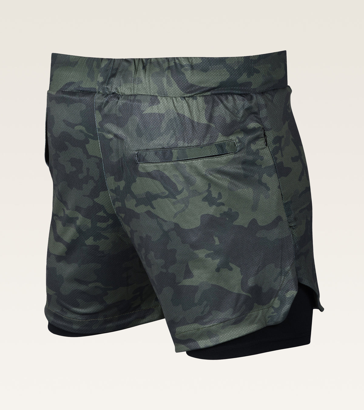 Men's 2-in-1 Camo Training Short - Olive Camo