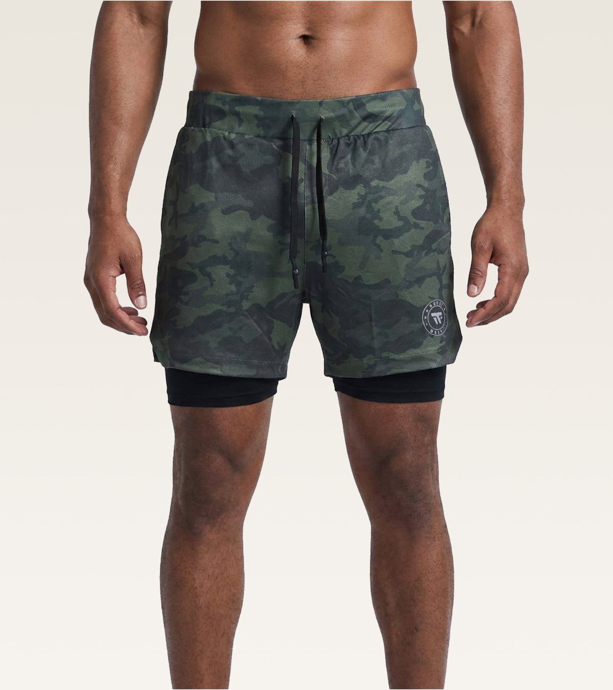 Men's 2-in-1 Camo Training Short - Olive Camo
