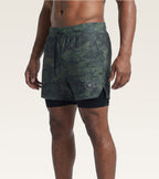 Men's 2-in-1 Camo Training Short - Olive Camo