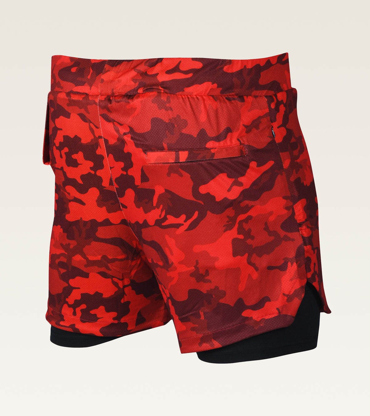 Men's 2-in-1 Camo Training Short - Crimson Camo