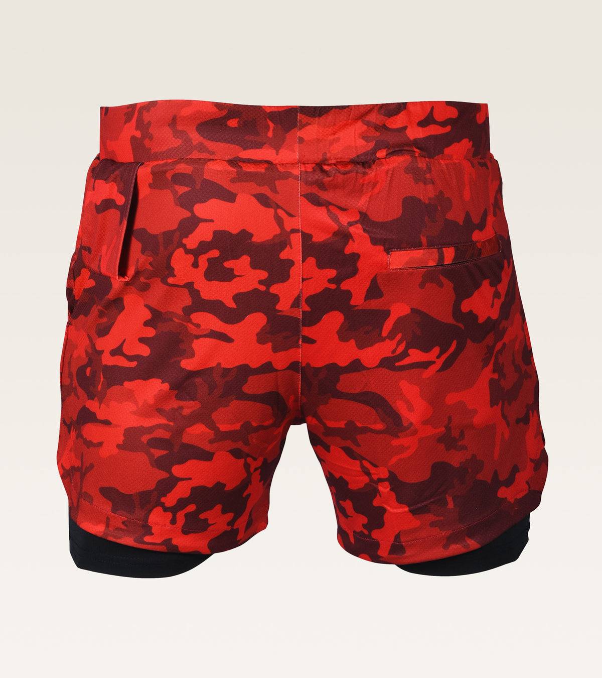 Men's 2-in-1 Camo Training Short - Crimson Camo