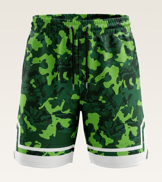 Mesh Graphic Training Short - Green Camo