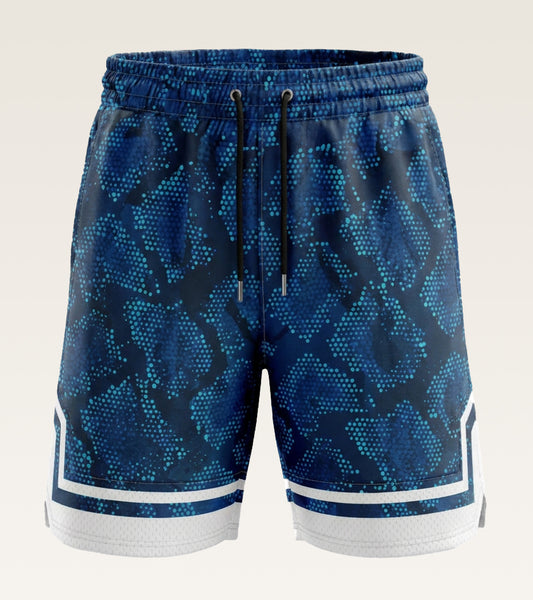 Mesh Graphic Training Short - Navy Cyber Camo