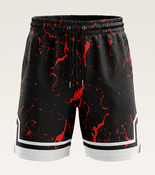 Mesh Graphic Training Short - Crimson
