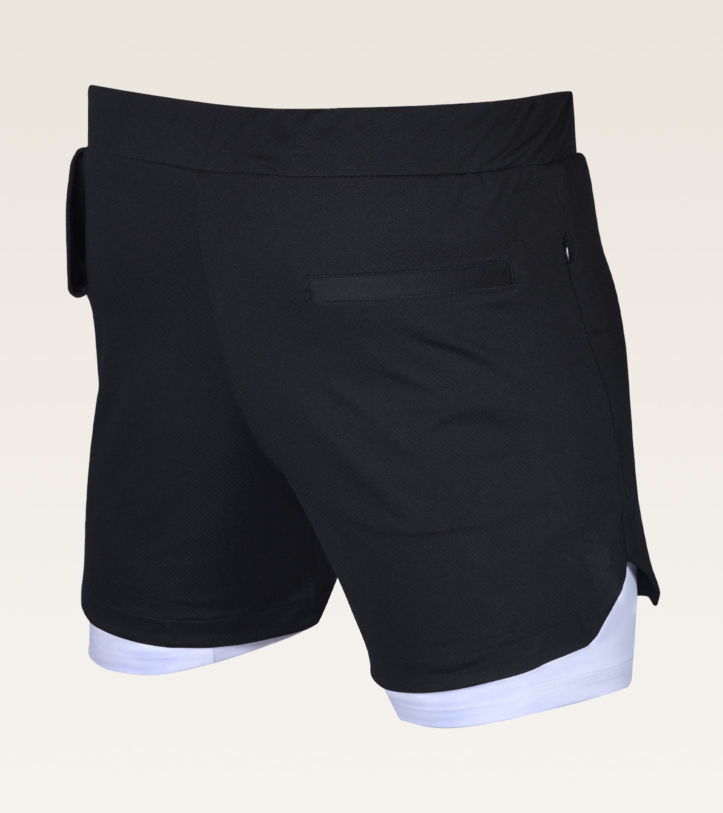 2-in-1 Core Active Short - Black/White