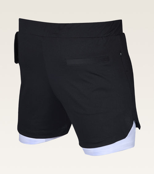 2-in-1 Core Active Short - Black/White