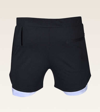 2-in-1 Core Active Short - Black/White