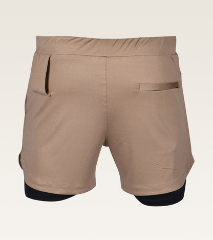 2-in-1 Core Active Short - Desert Camel