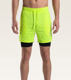 Men's 2-in-1 Core Active Short - (Compression Short) Yellow