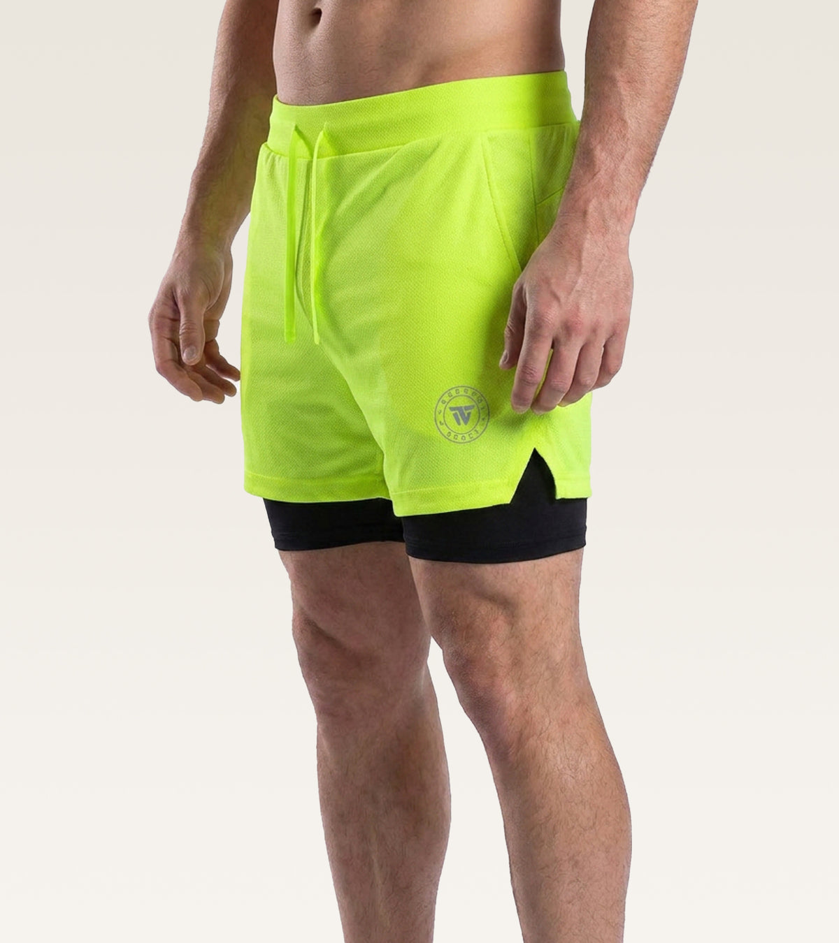 Men's 2-in-1 Core Active Short - (Compression Short) Yellow