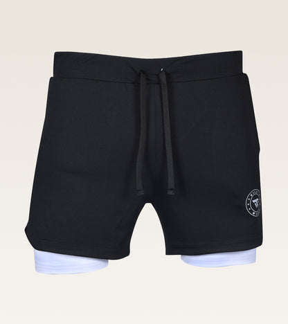 2-in-1 Core Active Short - Black/White