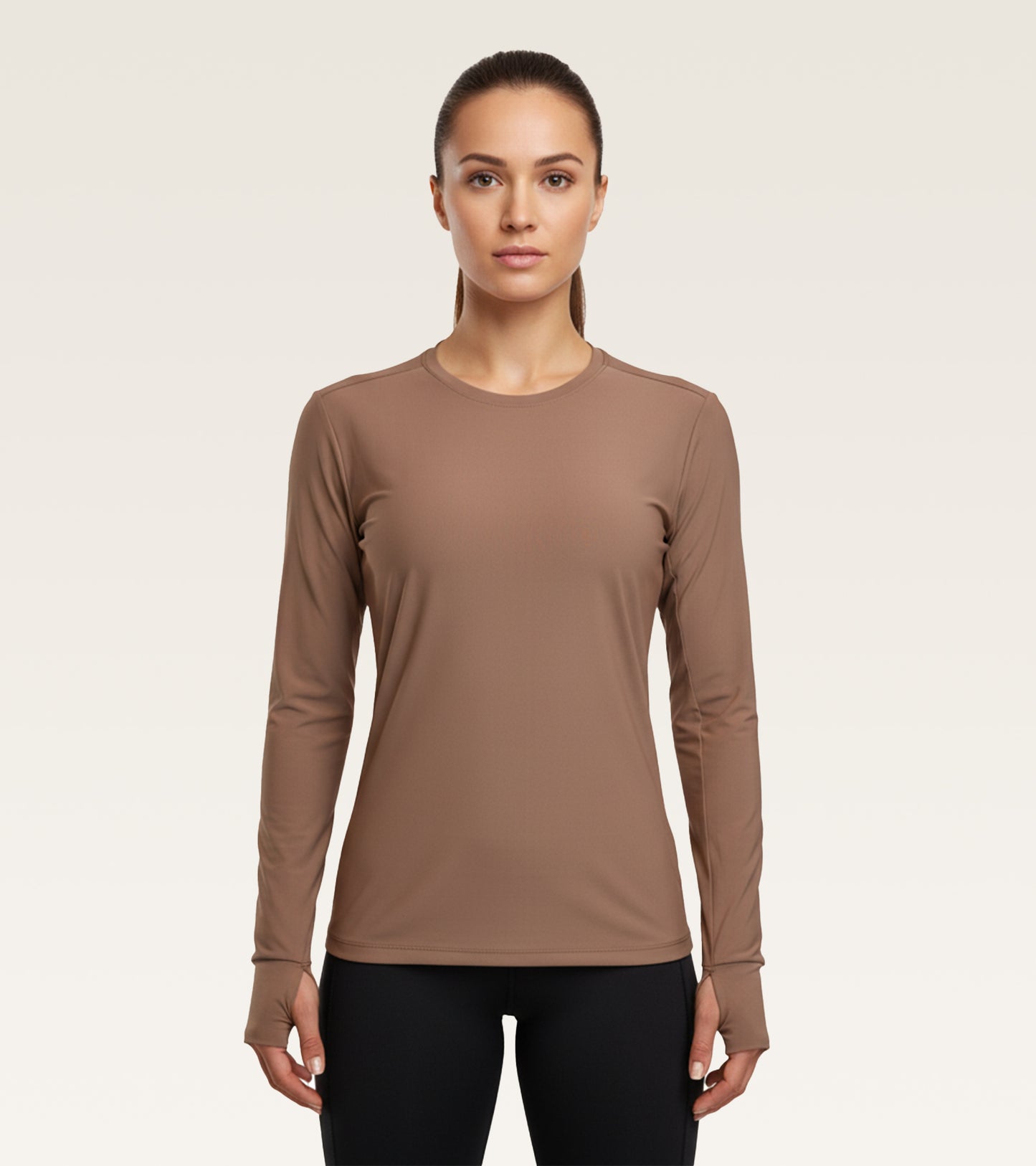 Core Long Sleeve Training Top - Mocha