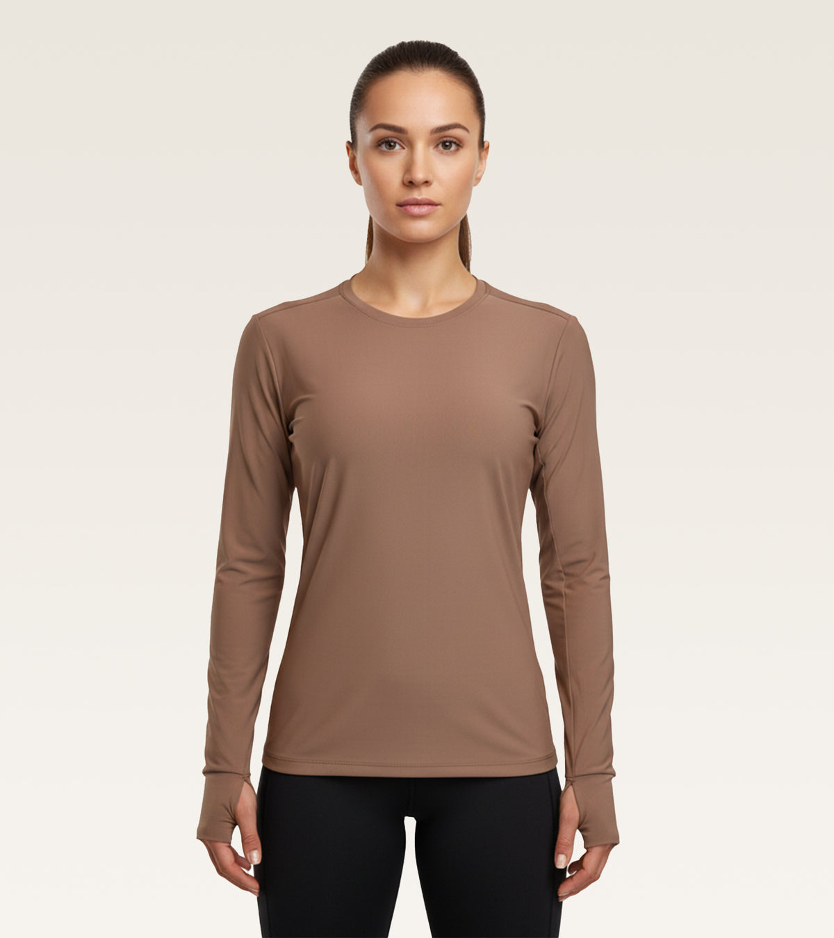 Core Long Sleeve Training Top - Mocha