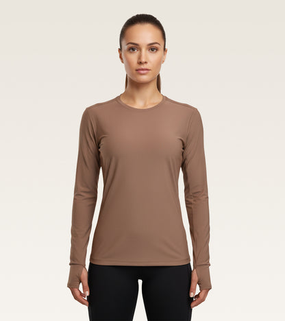 Core Long Sleeve Training Top - Mocha