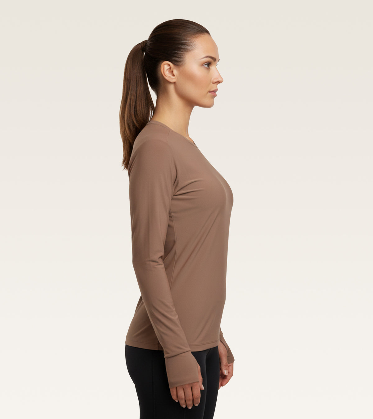 Core Long Sleeve Training Top - Mocha