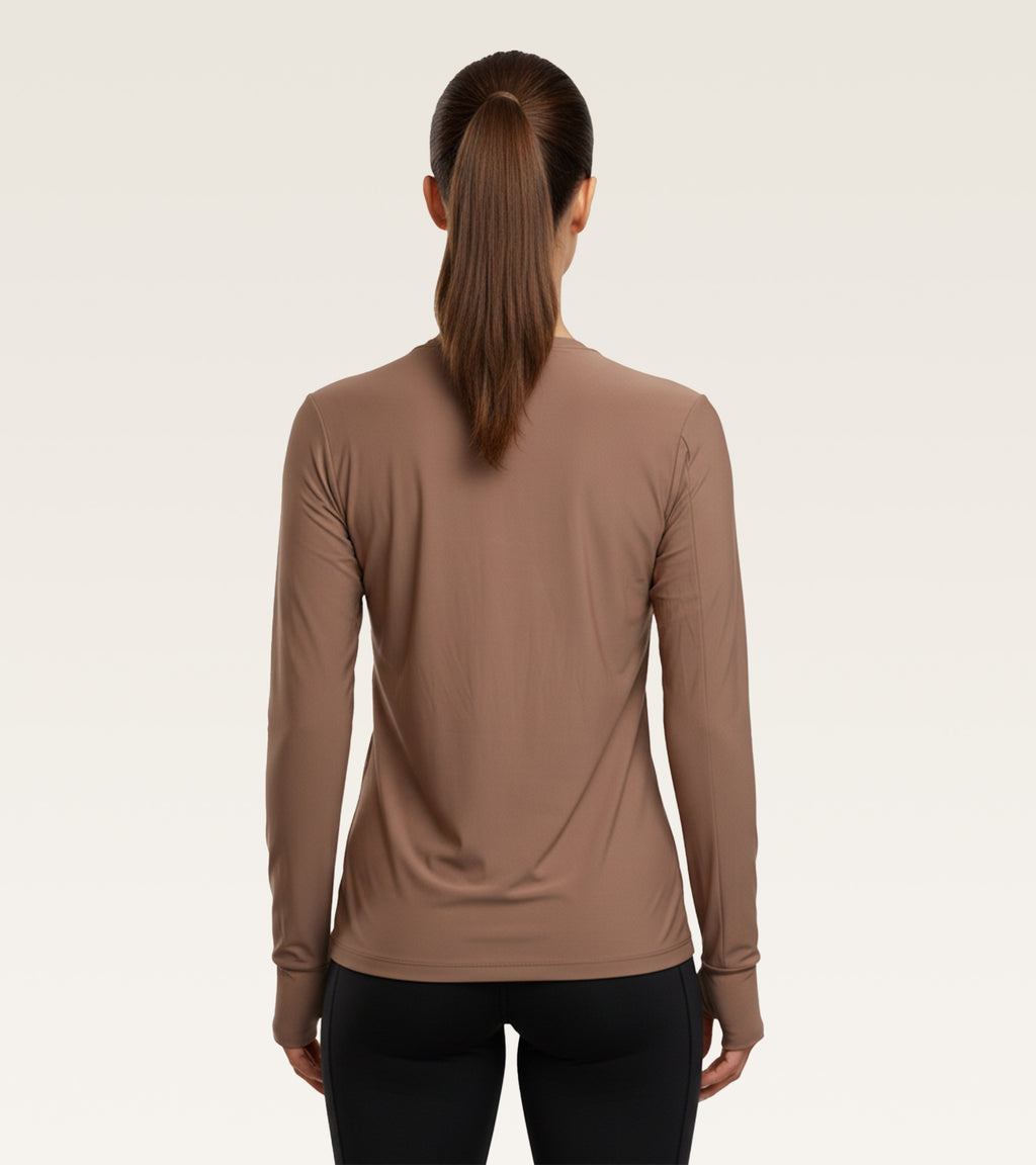 Core Long Sleeve Training Top - Mocha