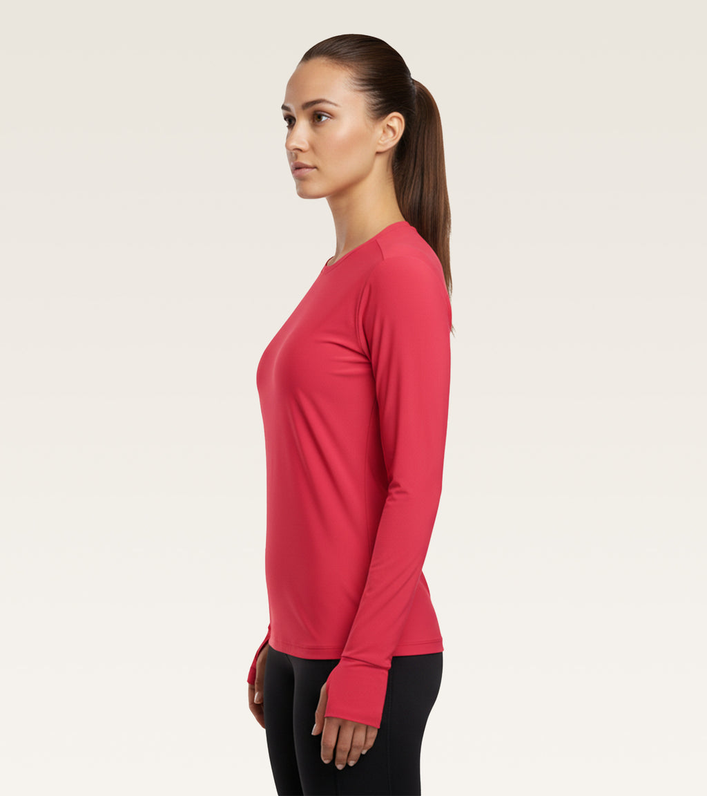 Core Long Sleeve Training Top - Raspberry Red