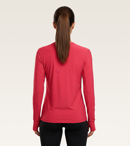 Core Long Sleeve Training Top - Raspberry Red