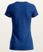 Women's Essential V-Neck Tee - (Lycra Shirts) Navy Melange
