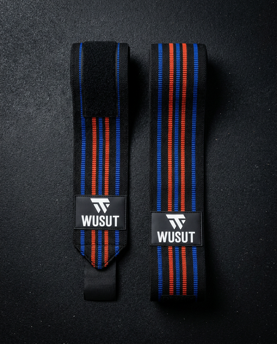 Adjustable Squat Knee Wraps - Black / Grey