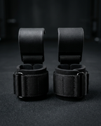 Coated Steel Heavy-Duty Weightlifting Hooks - Black