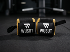 Adjustable Weightlifting Wrist Wraps - Black / Beige
