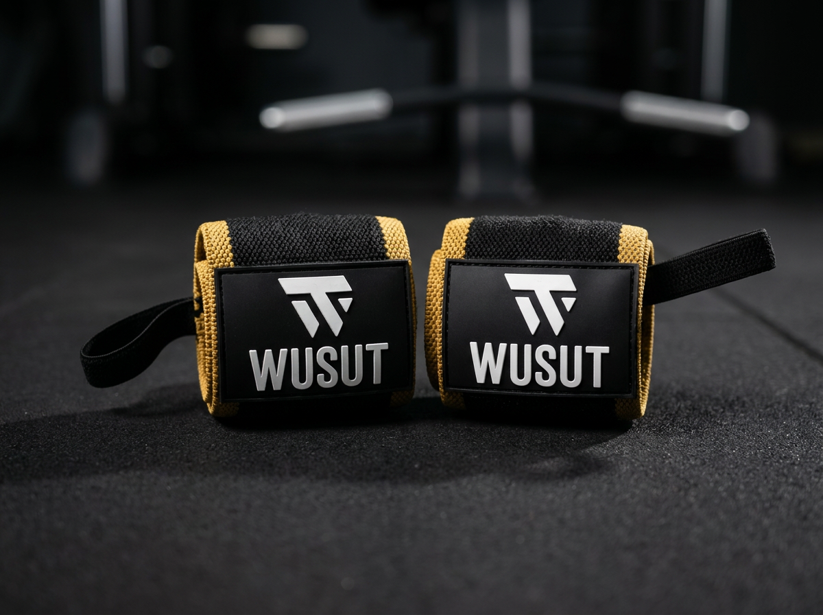 Adjustable Weightlifting Wrist Wraps - Black / Beige