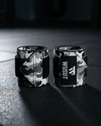 Adjustable Weightlifting Wrist Wraps - Camo White