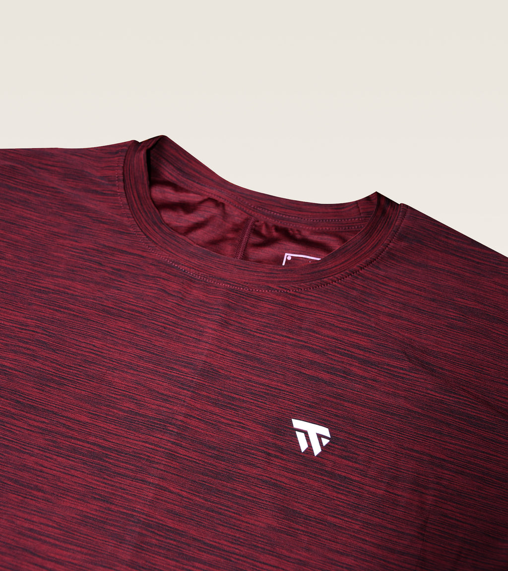 Core Melange Training Tee - Burgundy