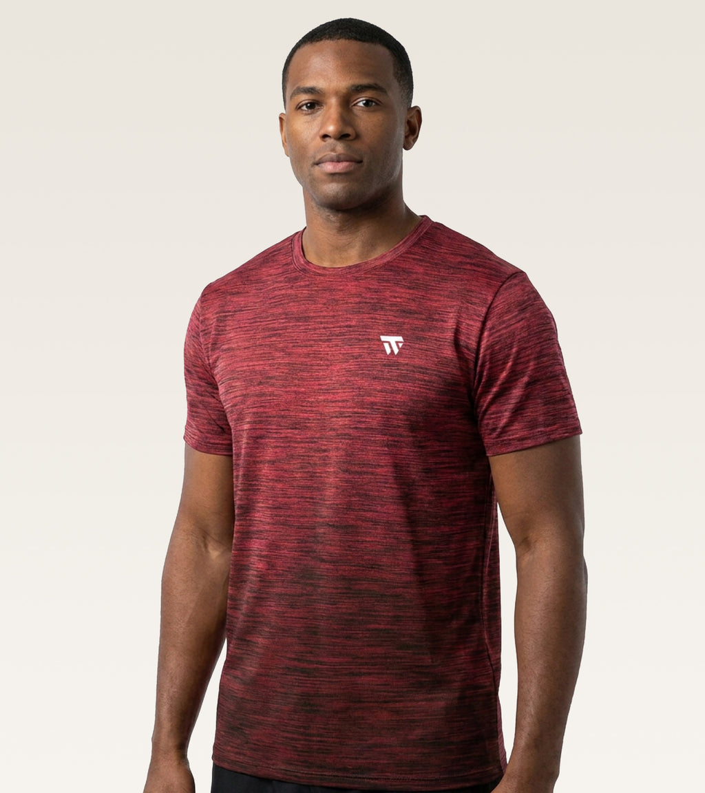 Core Melange Training Tee - Burgundy