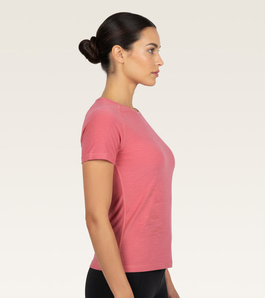 Core Performance Raglan - Heathered Rose