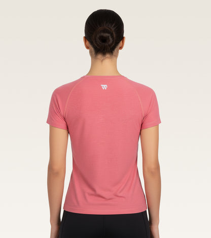 Core Performance Raglan - Heathered Rose