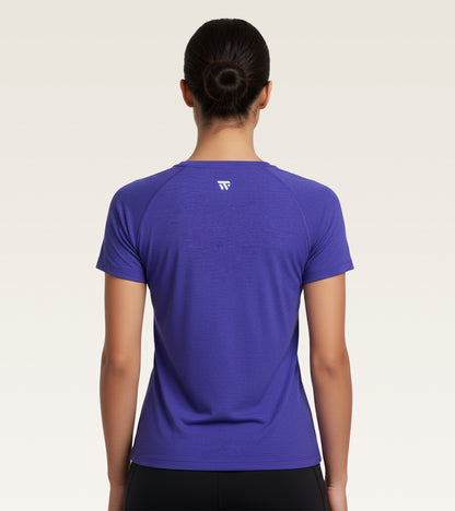 Core Performance Raglan - Heathered Royal