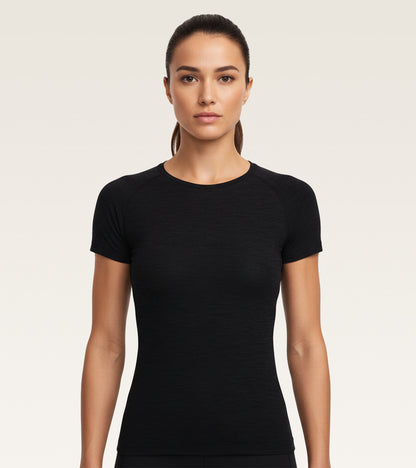 Core Performance Raglan - Heathered Black