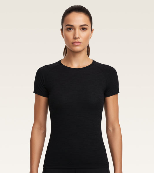 Core Performance Raglan - Heathered Black
