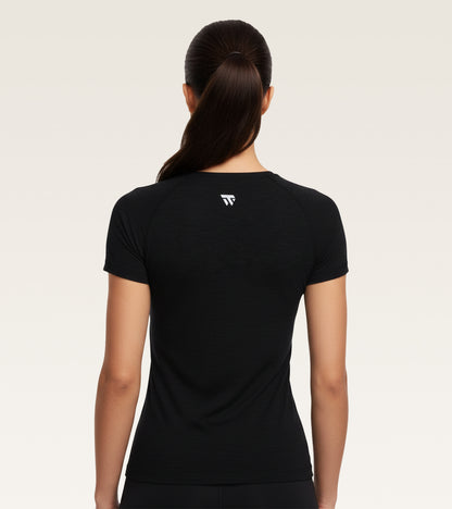 Core Performance Raglan - Heathered Black