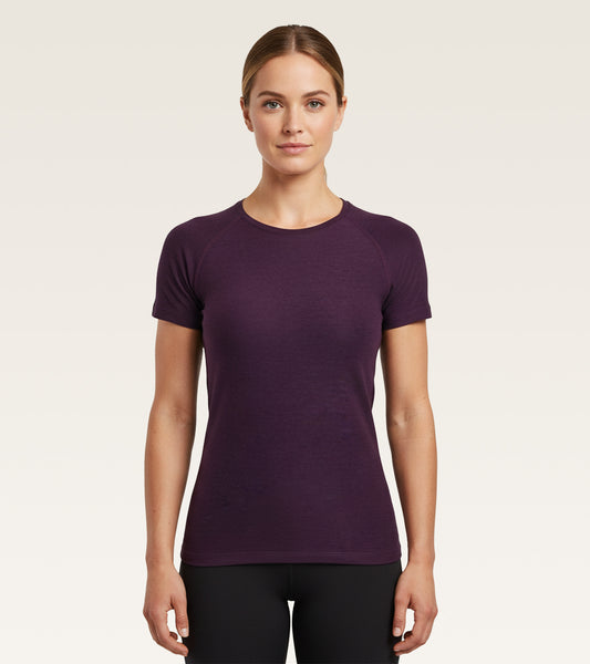 Core Performance Raglan - Heathered Plum