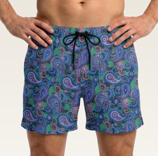 Men's Quick-Dry Swim Short - Ocean Paisley