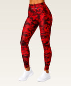 Women's High-Waist Pocket Legging - (Ladies Leggings) Red Camo