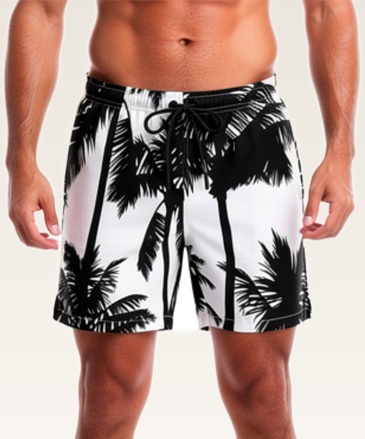 Men's Quick-Dry Swim Short - White Palm