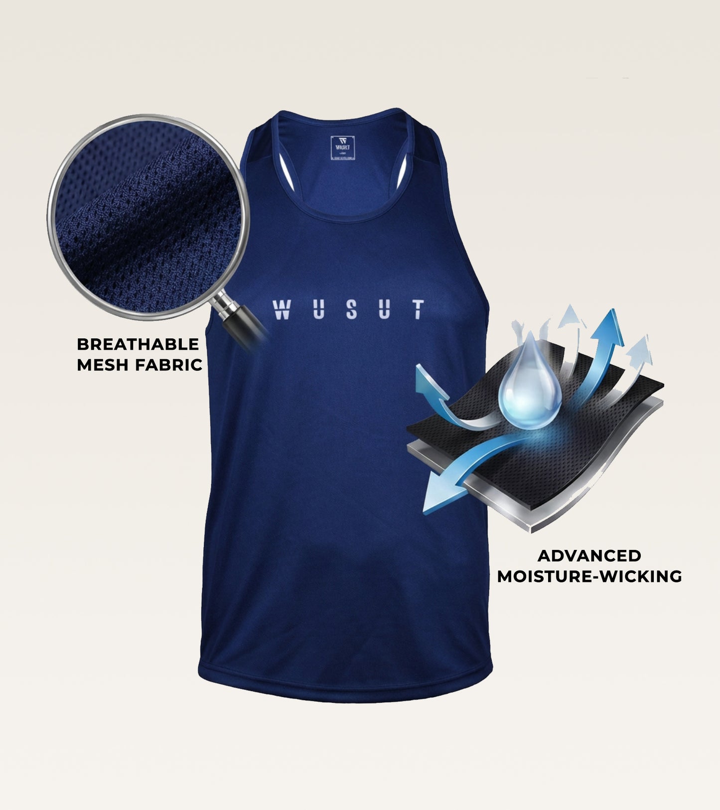 Mesh Performance Stringer - Navy