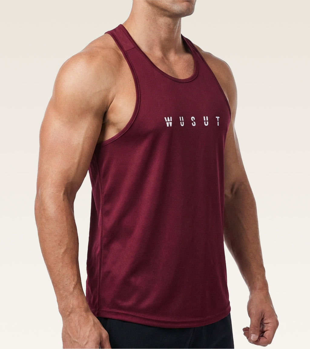 Mesh Performance Stringer - Burgundy